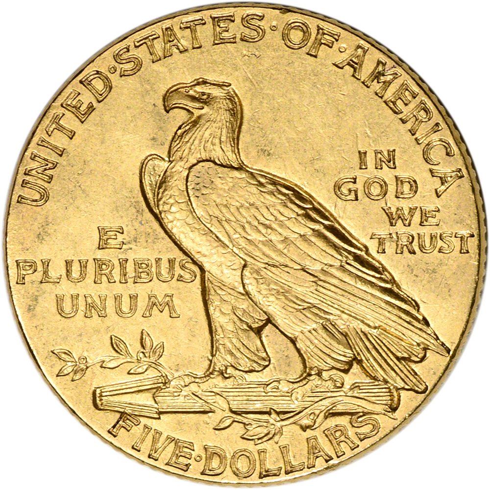 US Gold $5 Indian Head Half Eagle – AU Condition – Random Date