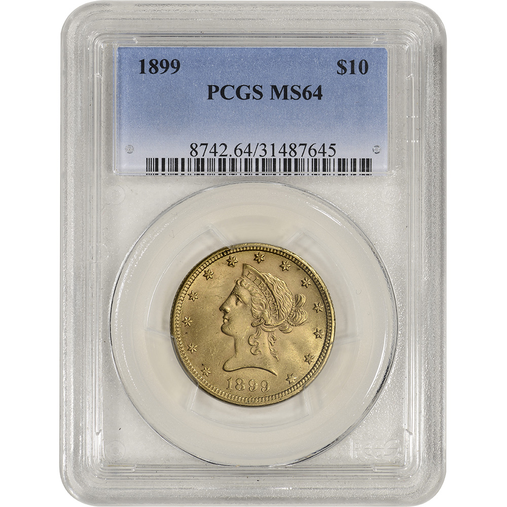 US Gold $5 Liberty Head Eagle PCGS MS64 Random Date