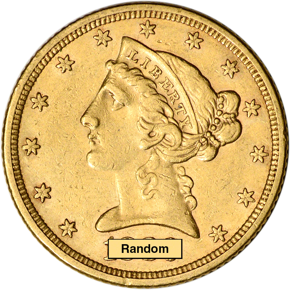 US Gold $5 Liberty Head Half Eagle – Extra Fine – Random Date